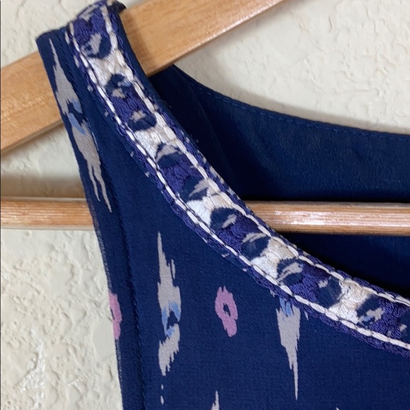 Euc Joie silk embroidered ikat boho romper S - Picture 4 of 9